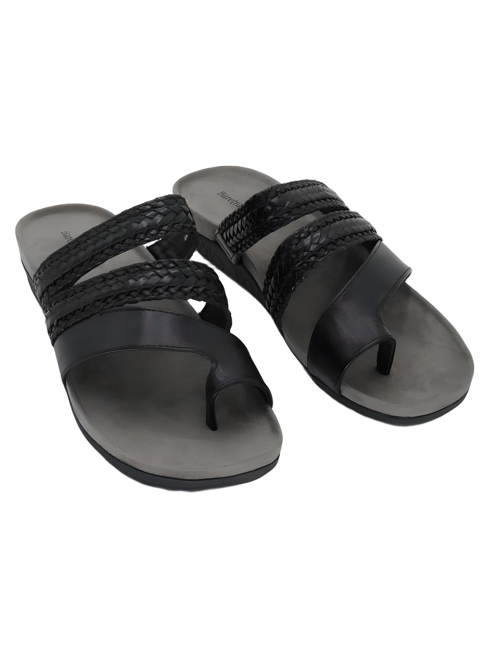Baretraps Jonelle Braided Toe Loop Slide Sandals Black Size 10W